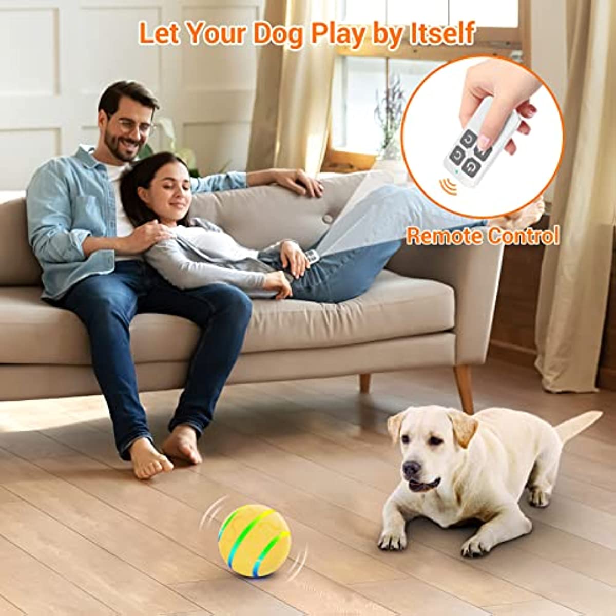Remote Control Dog Ball. Your dog will love it.  Peppy Pet Ball for Dogs, Aggressive Chewers. Automatic, Interactive, Rolling & Shaking Pet Gift.