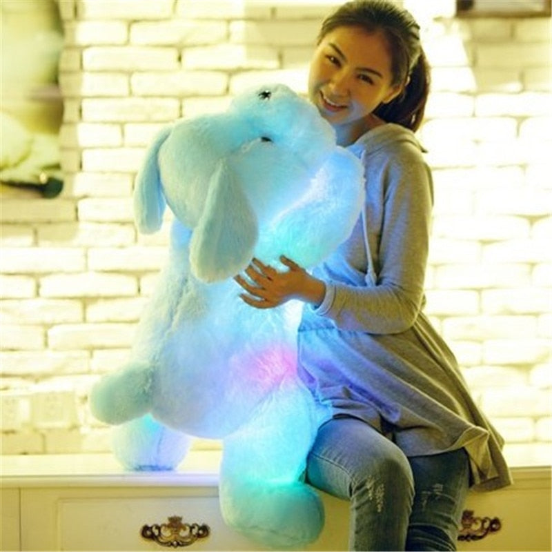 Adorable light up dog plush toy! colorful LED glowing dogs children toys for girl kidz birthday gift WJ445