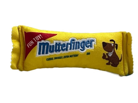 Mutterfinger! Fun Dog Toy. Durable. Squeaks and Crinkles. Puppy fun for hours.