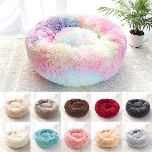 Funky and Fun round dog bed. Plush and comfortable for your pet or puppy