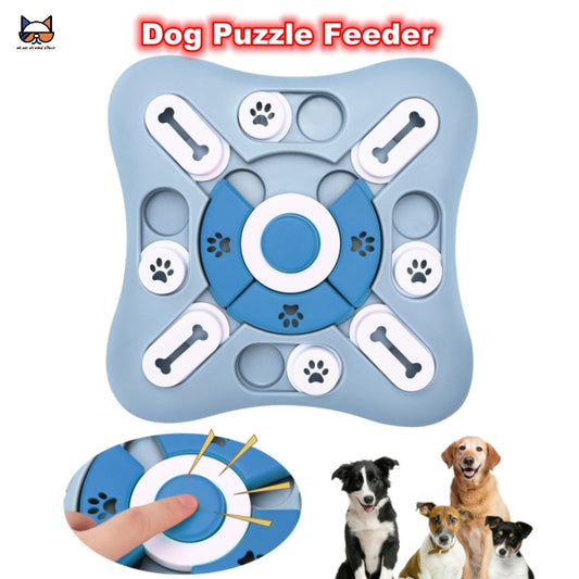 Dog Puzzle Toys Pet Seek Food Slow Feed Dispenser Non-Slip Food Bowl Squeak Increase Puppy IQ Interactive Training Game Toys
