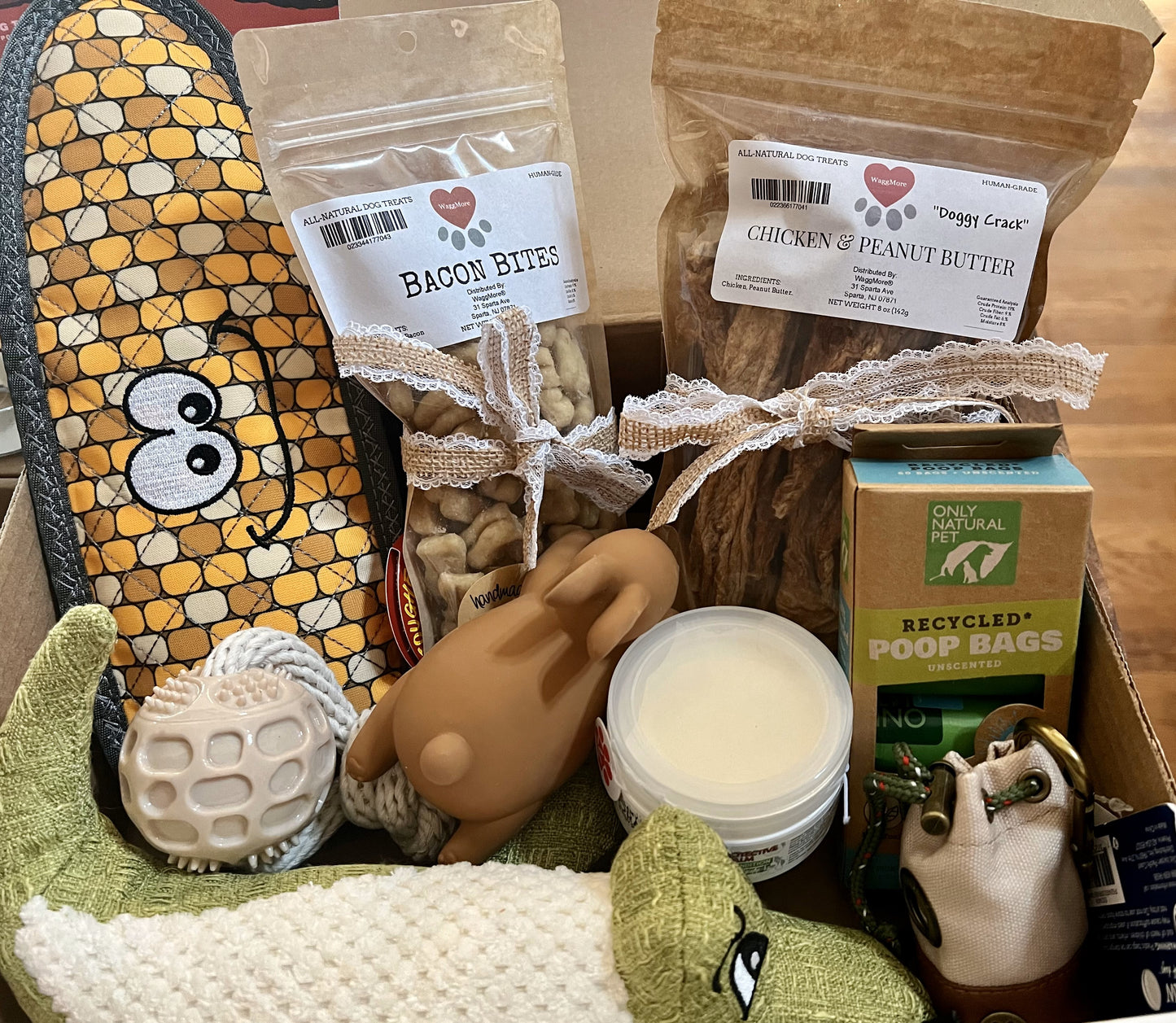 Welcome New Puppy 7-Piece Gift Box. Bring your new Pup home in style. Great Dog Gift.