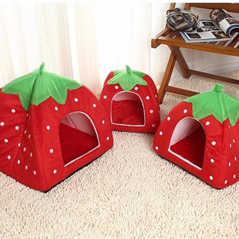 Creative Kennel  Nest Teddy dog Fruit Banana Strawberry Pineapple watermelon cotton bed warm pet Products Foldable Dog house