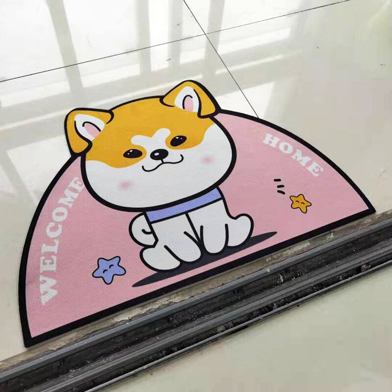 Cartoon Welcome Entrance Doormats Carpets Rugs For Home Bath Living Room Floor Stair Kitchen Hallway Non-Slip Cat Dog Pet Gamer