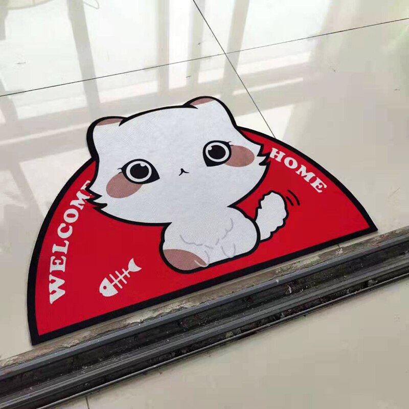 Cartoon Welcome Entrance Doormats Carpets Rugs For Home Bath Living Room Floor Stair Kitchen Hallway Non-Slip Cat Dog Pet Gamer