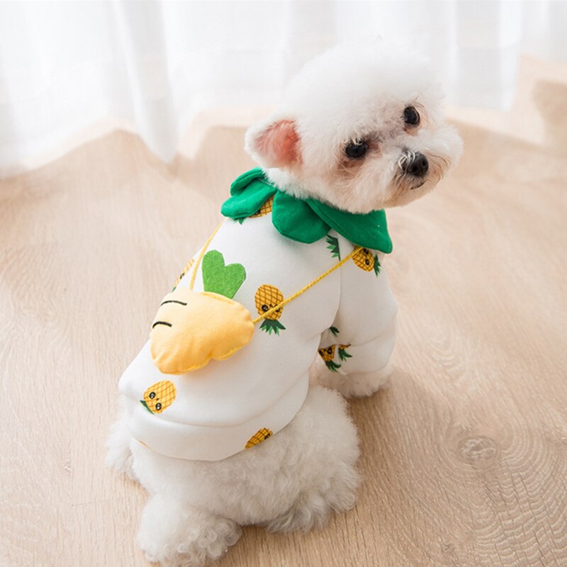 This pineapple organic cotton dog/puppy sweater will rock the town. Summer fun. Sporty. Dress your dog in something wonderful and unique.