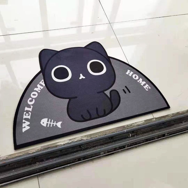 Cartoon Welcome Entrance Doormats Carpets Rugs For Home Bath Living Room Floor Stair Kitchen Hallway Non-Slip Cat Dog Pet Gamer