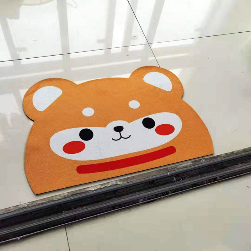 Cartoon Welcome Entrance Doormats Carpets Rugs For Home Bath Living Room Floor Stair Kitchen Hallway Non-Slip Cat Dog Pet Gamer