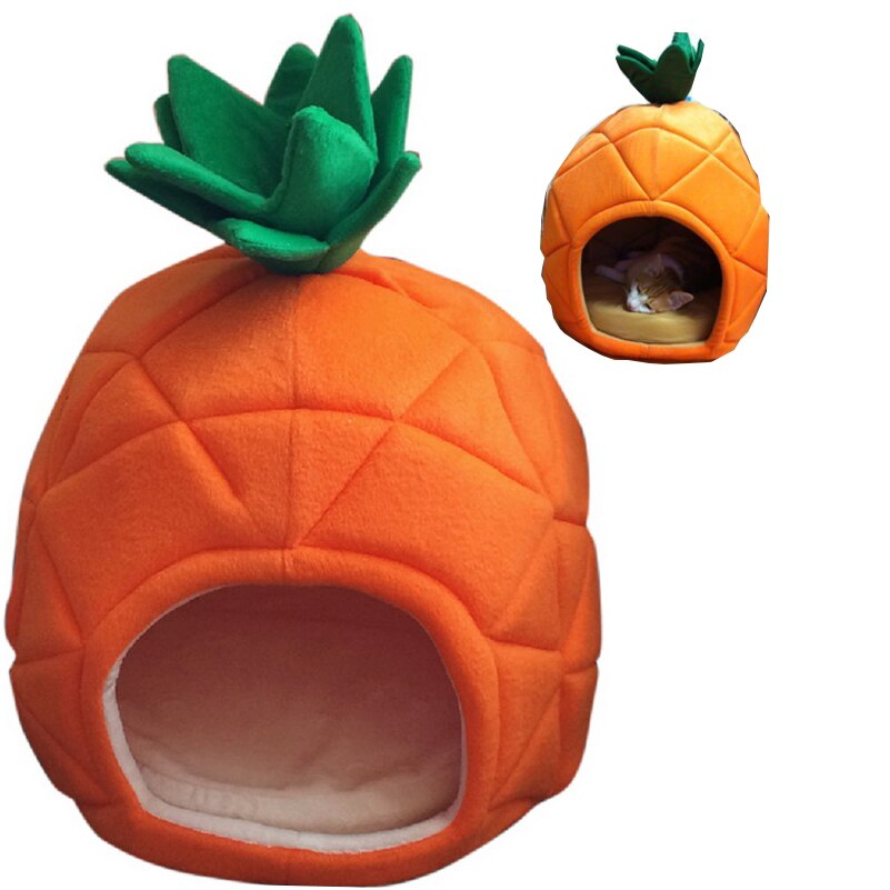 Creative Kennel  Nest Teddy dog Fruit Banana Strawberry Pineapple watermelon cotton bed warm pet Products Foldable Dog house