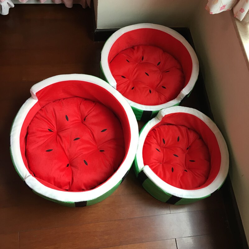 Creative Kennel  Nest Teddy dog Fruit Banana Strawberry Pineapple watermelon cotton bed warm pet Products Foldable Dog house