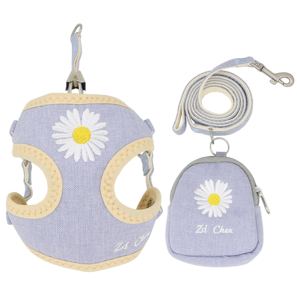 Its a harness, but more. Small/Medium dogs will love this adjustable Set w/leash. Snack bag included and adorable.