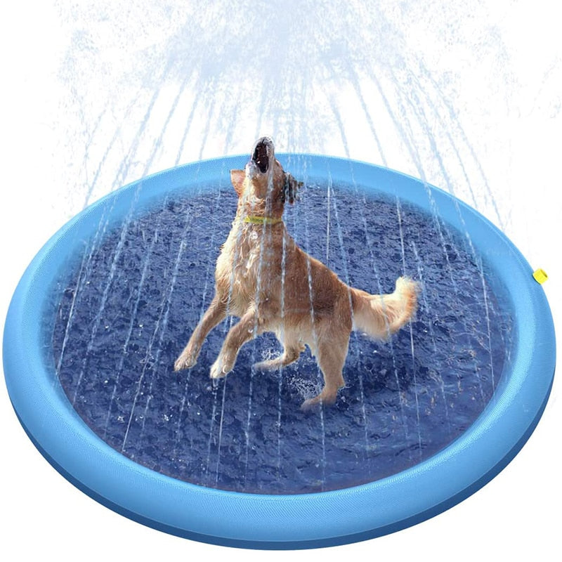 Pet Sprinkler Pad Play Cooling Mat Swimming Pool Inflatable Water Spray Pad Mat Tub Summer Cool Dog Bathtub for Dogs