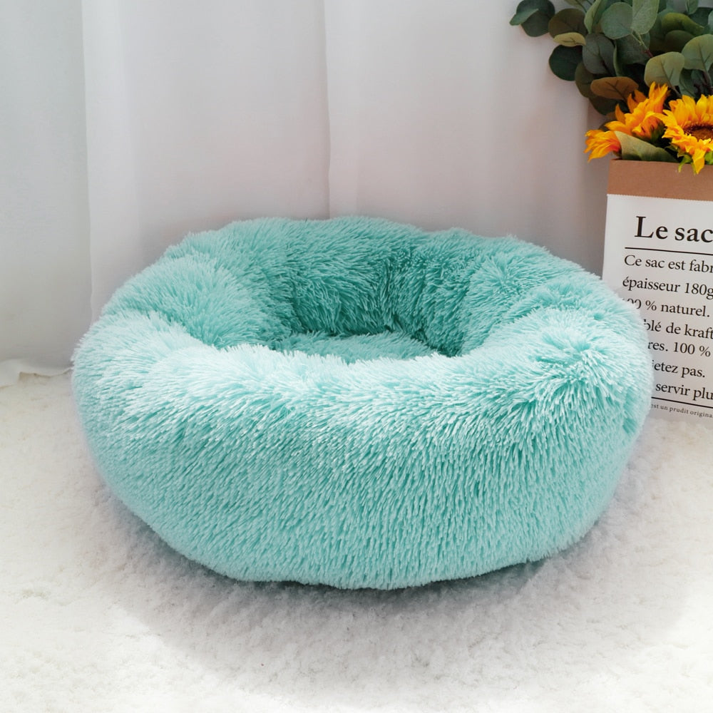 Funky and Fun round dog bed. Plush and comfortable for your pet or puppy