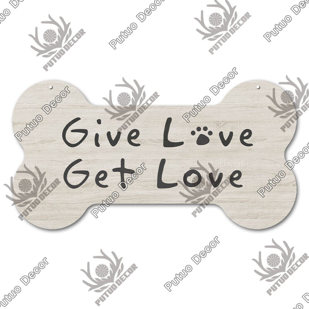 Bone Sign Dog Plaque for home decoration. Puppy, dog, fun for your house.