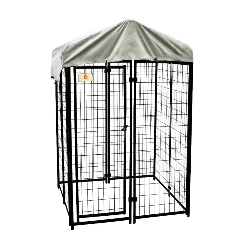 KennelMaster Black Welded Wire Dog Kennel, 48L x 48W x 72H dog house  dog playpen  pet tent  dog cage