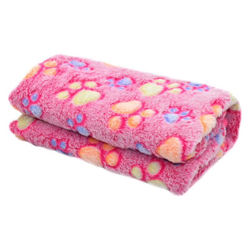Warm and Cozy for Sumer night covers.  Dog Bed Blanket Soft Fleece Paw Print Dog Blanket Pet Cover Cushion Blanket For Small Medium Large Dog Mat