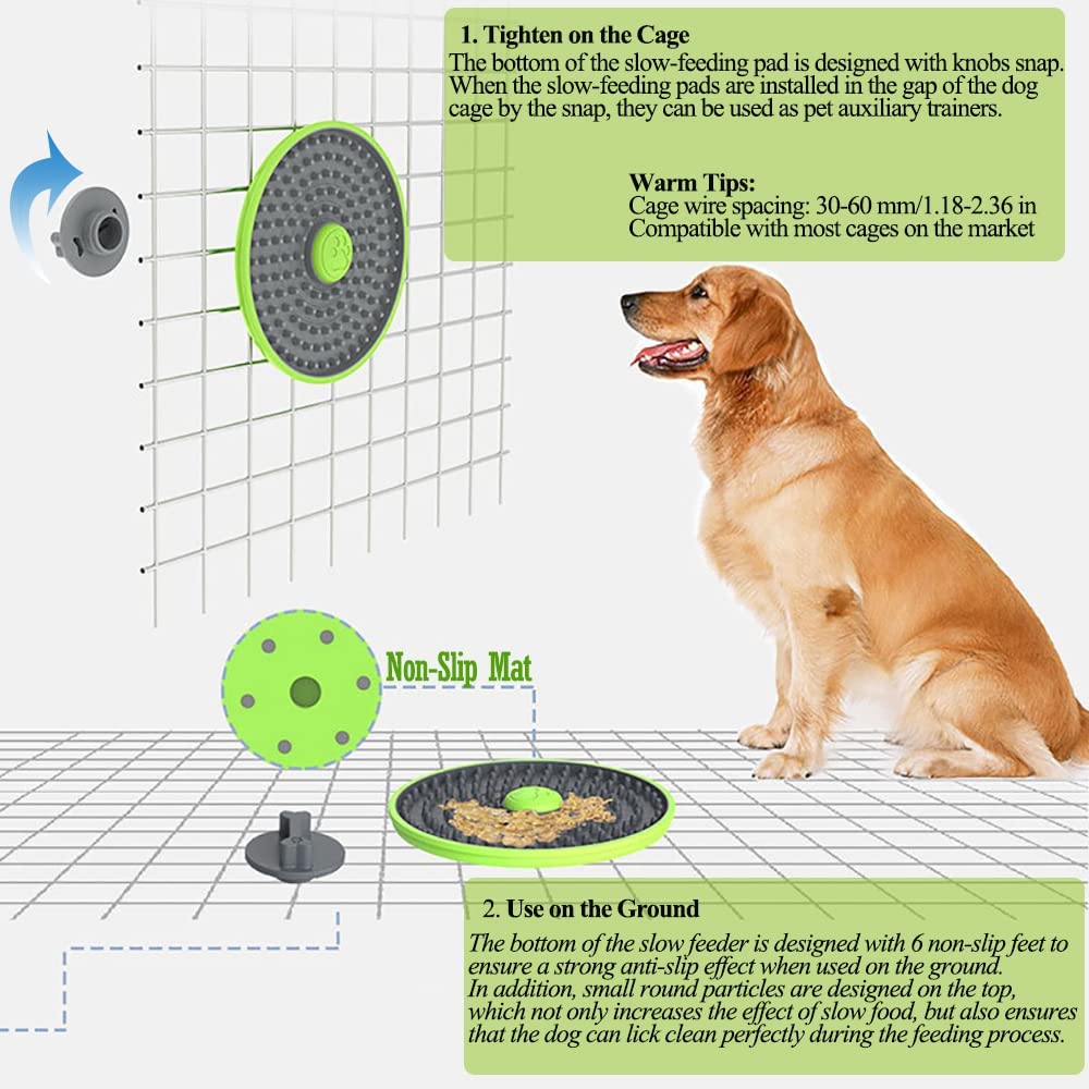 Lick Pad for Dogs, Lick Pad Crate Training Toy Crate Lick Plate,Dog Slow Feeder for Training &amp; Anxiety Reduce for Fixed on Crate