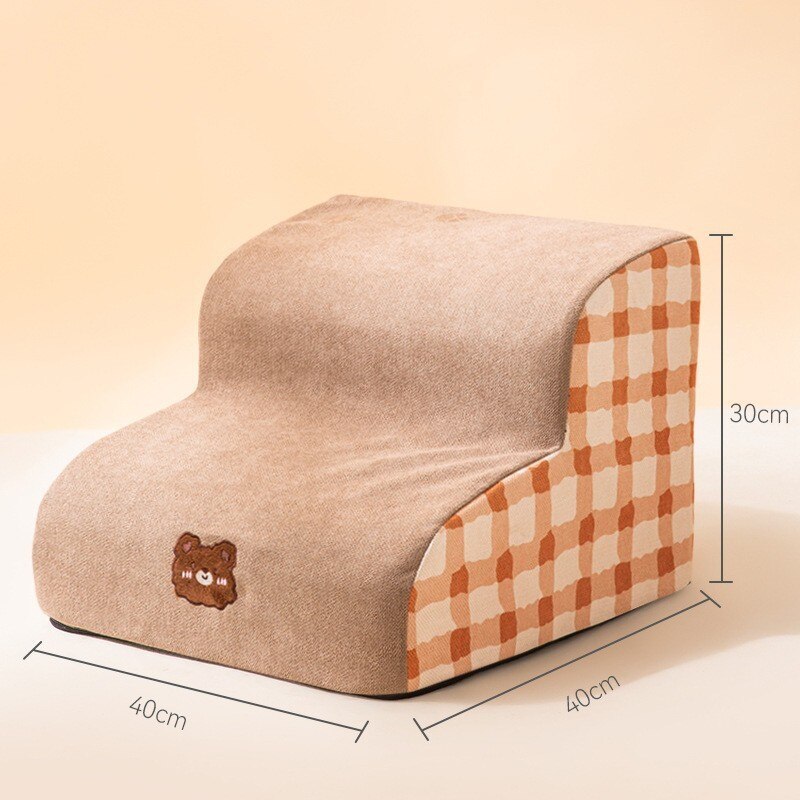 New Memory Foam Dog Sofa Stairs Pet 2/3/4 Steps Stairs for Small Dog Cat Ramp Ladder Anti-slip Bed Stairs Pet Supplies Soft Bed