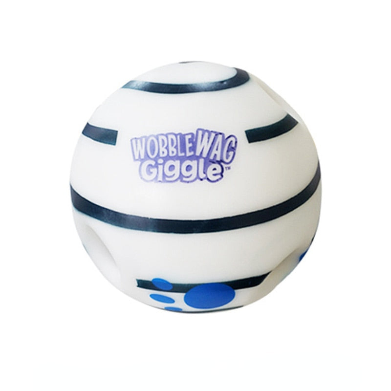 Wobble Wag Giggle Glow Ball Interactive Dog Toy Fun Giggle Sounds When Rolled or Shaken Pets Know Best As Seen On TV