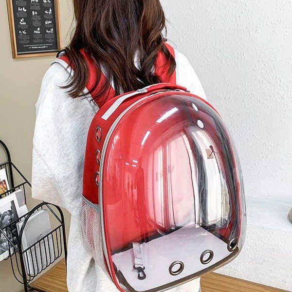 Small dog Carrier Pet Supplies Cat Bag Space Capsule Backpack Going Out Portable Pet Bag Cat Transparent Backpack Dog Pack Cat