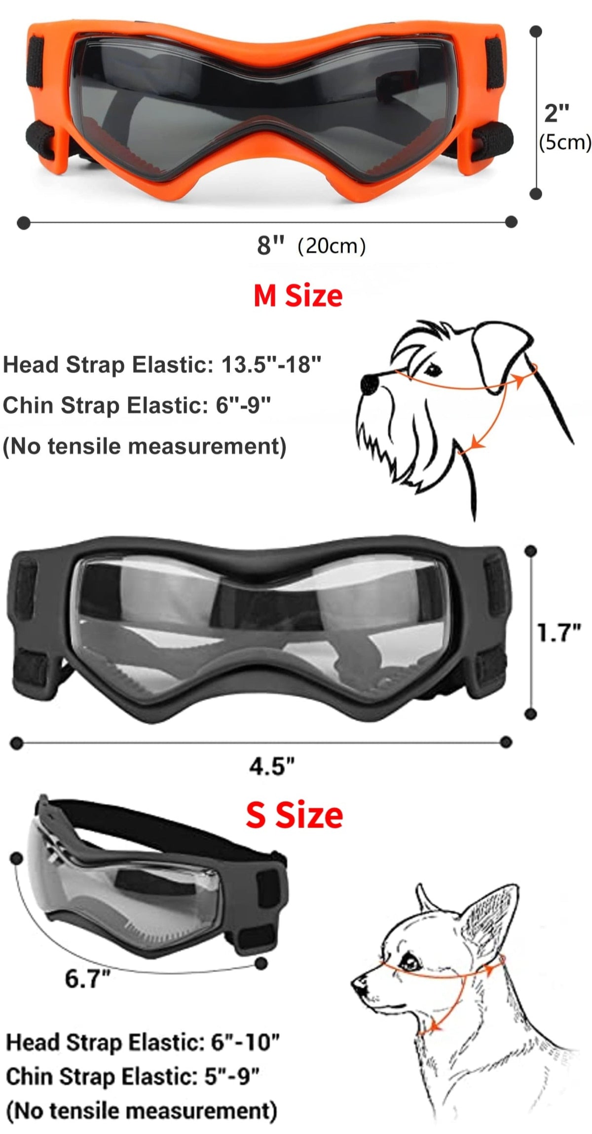 Dog Goggles Small Breed,Easy Wear Small Dog Sunglasses,Adjustable UV Protection Puppy Sunglasses for Small to Medium Dog