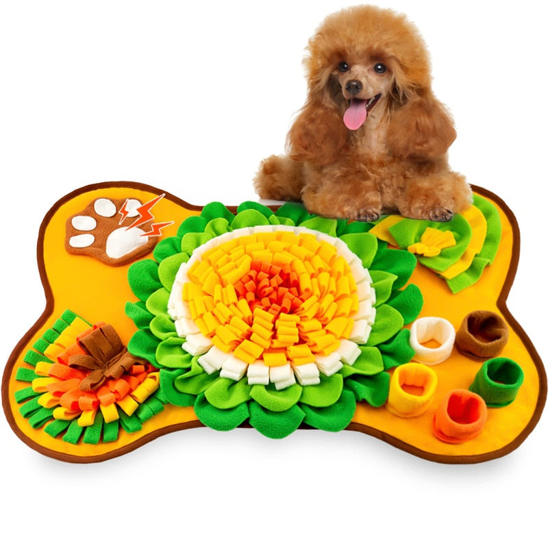 Durable and super fun Dog Snuffle Mat For Training Stress Relief Interactive Dog Toys Squeaky Puppy Pet Sniffing Treat Slow Feeding