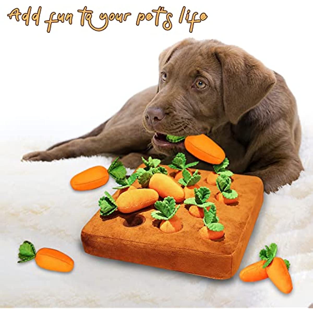 ATUBAN Snuffle Mat and cool sniffling toy. Enrichment products are designed to slow your dog done and keep them busy.