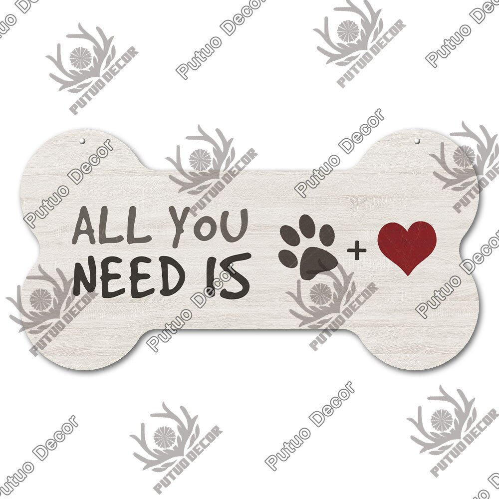 Bone Sign Dog Plaque for home decoration. Puppy, dog, fun for your house.