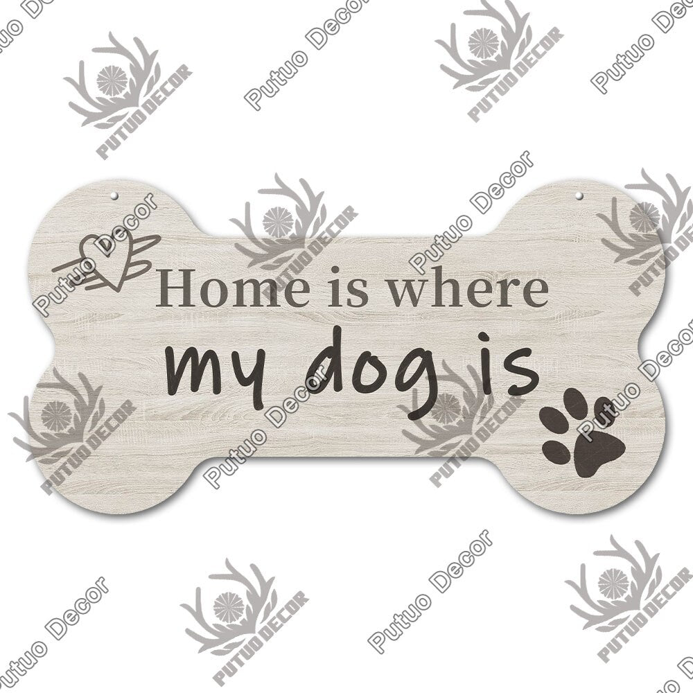 Bone Sign Dog Plaque for home decoration. Puppy, dog, fun for your house.