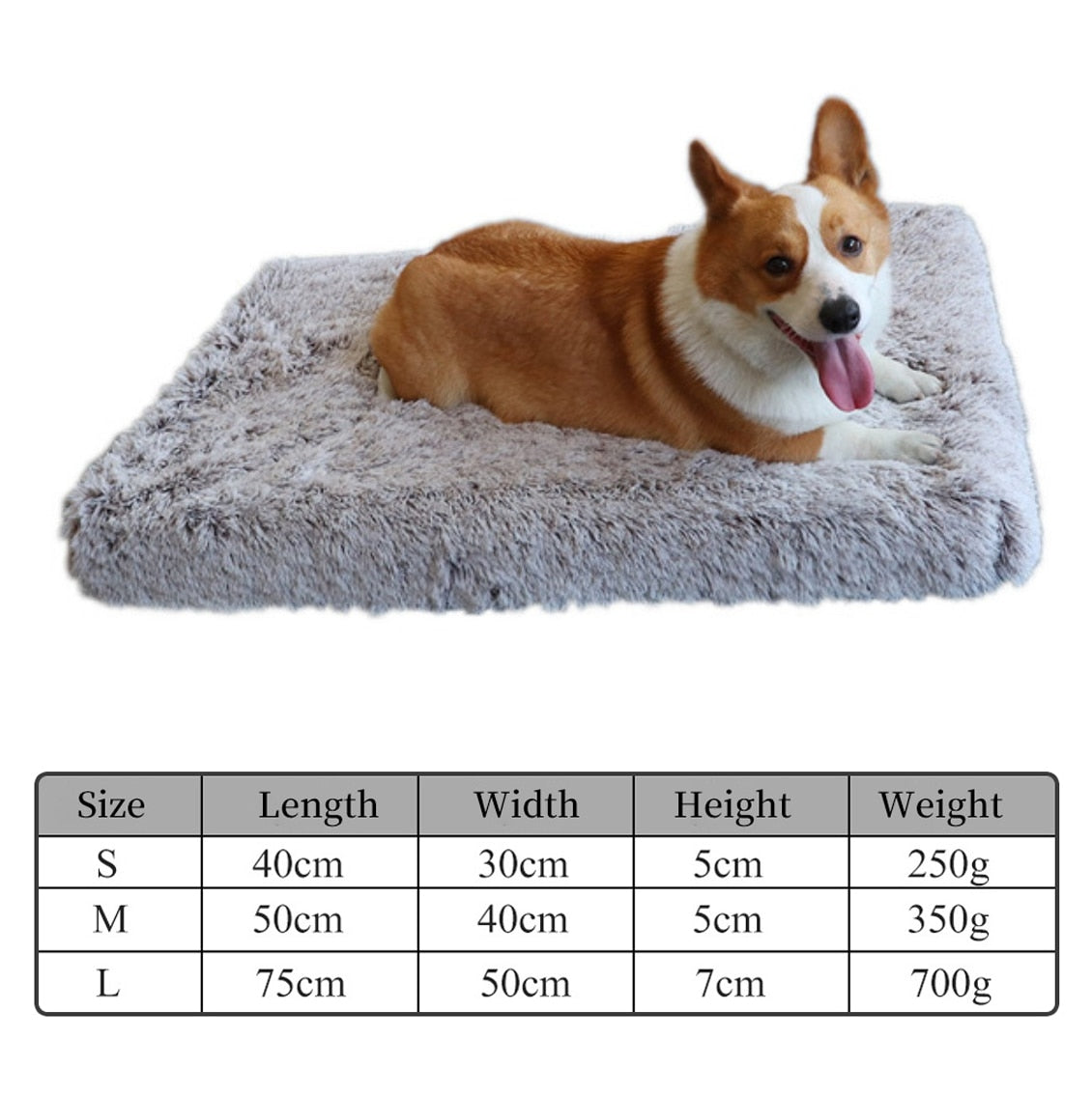 Long Plush Dog Bed Pet Blanket Soft Fleece Cushion. Puppy Chihuahua Sofa Mat Pad For Small Large Dogs Warm Beds Ladder Sofa