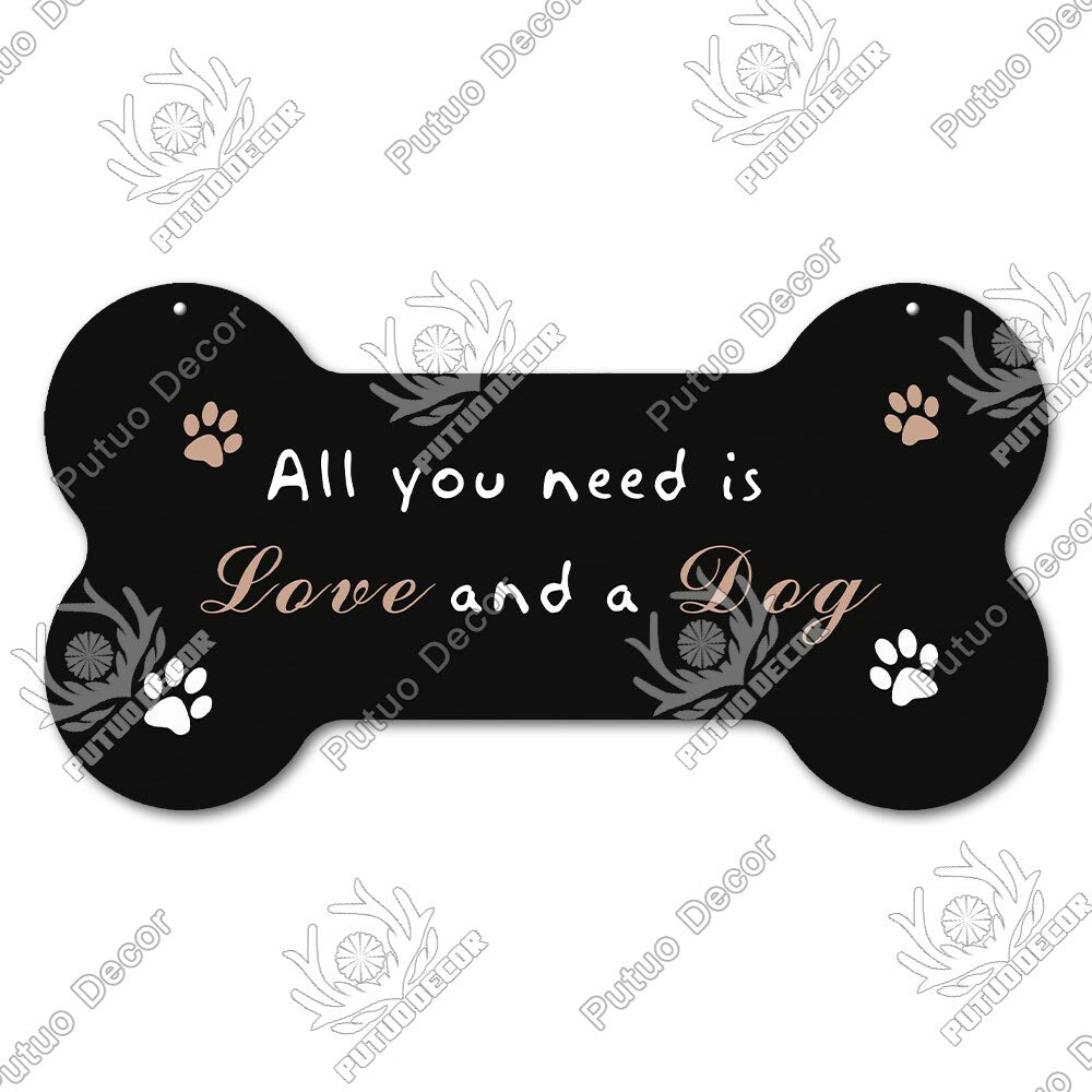 Bone Sign Dog Plaque for home decoration. Puppy, dog, fun for your house.