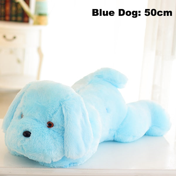 Luminous dog plush doll with colorful LED glowing dog. Great decoration, for kids room, just fun.