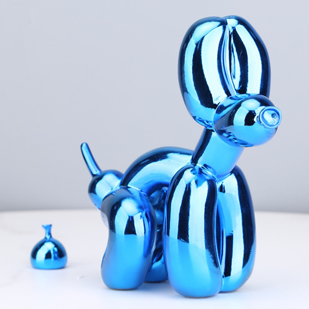 Dog lover Figurine Resin Cute Squat Poop Balloon Dog Shape Statue Art Sculpture Figurine Craftwork Tabletop Home Decor Accessories