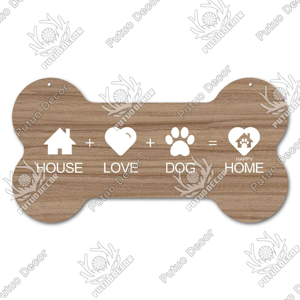 Bone Sign Dog Plaque for home decoration. Puppy, dog, fun for your house.