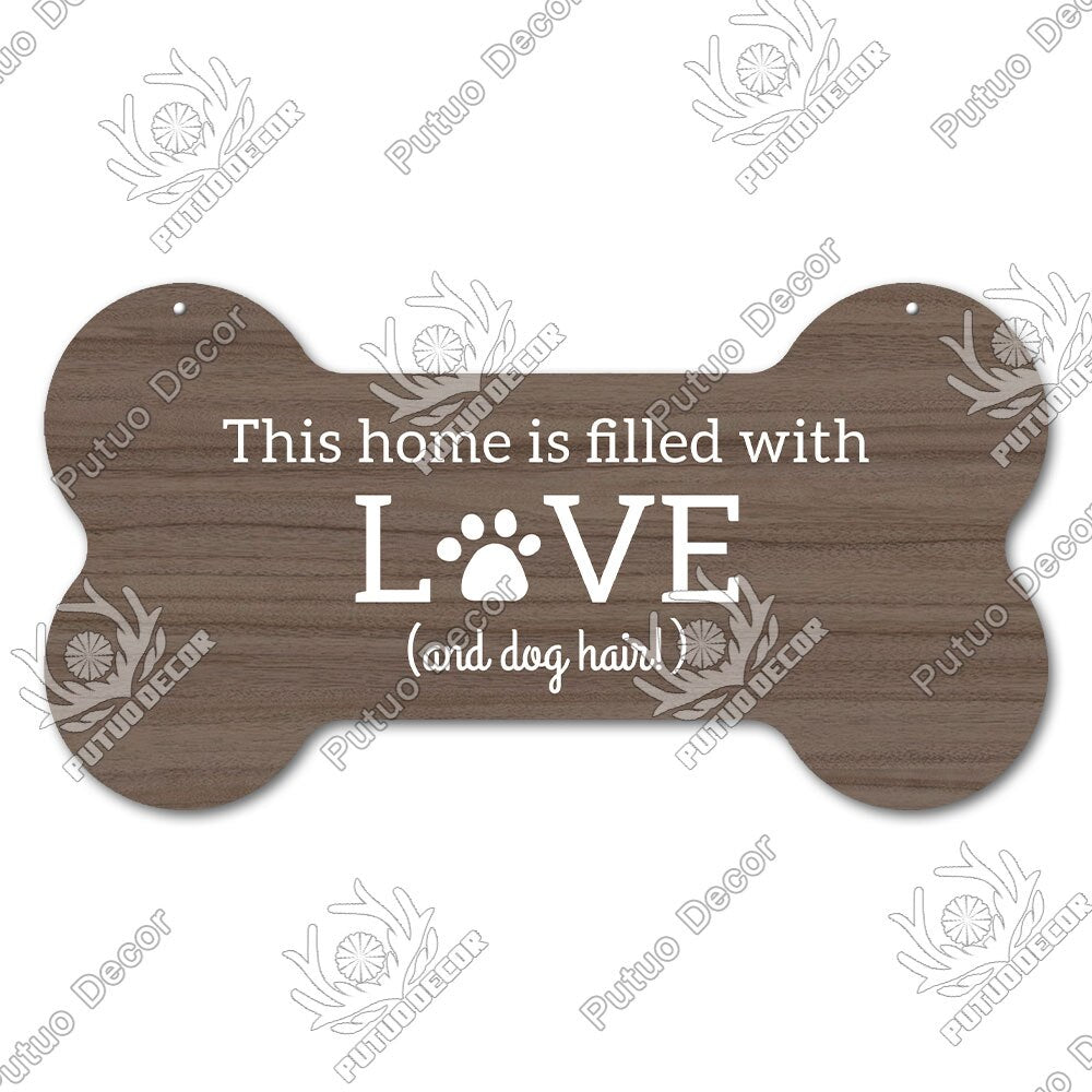 Bone Sign Dog Plaque for home decoration. Puppy, dog, fun for your house.