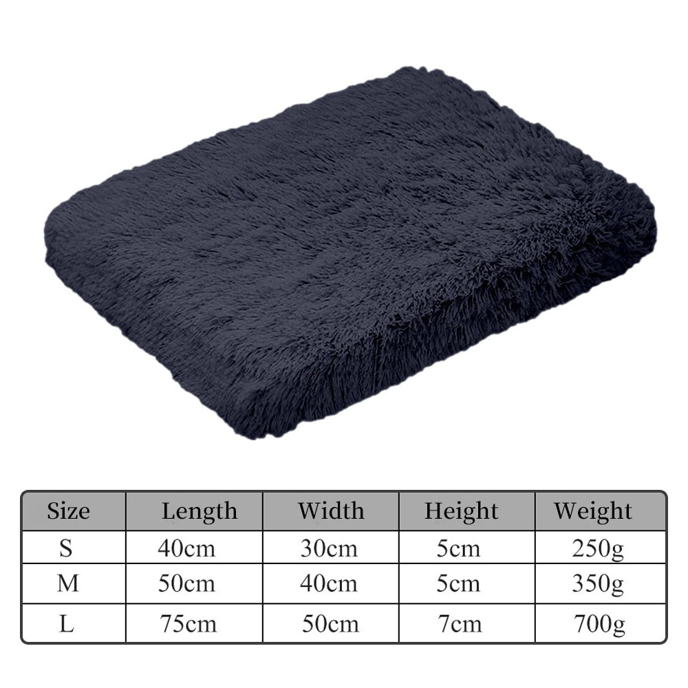 Long Plush Dog Bed Pet Blanket Soft Fleece Cushion. Puppy Chihuahua Sofa Mat Pad For Small Large Dogs Warm Beds Ladder Sofa