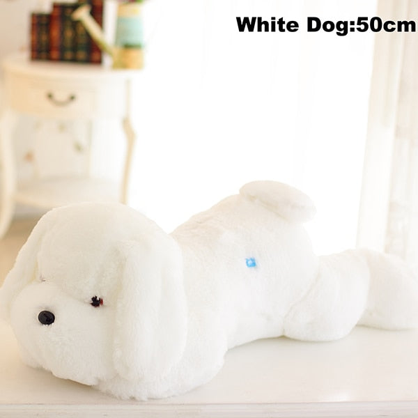 Luminous dog plush doll with colorful LED glowing dog. Great decoration, for kids room, just fun.