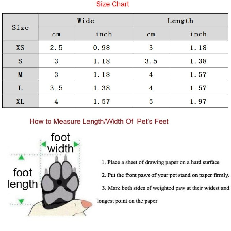 4pcs/set Pet Dogs Shoes for samll dogs Autumn Winter Outdoor Warm Anti-Slip Snow Boots Breathable Casual Puppy Canvas Sneakers