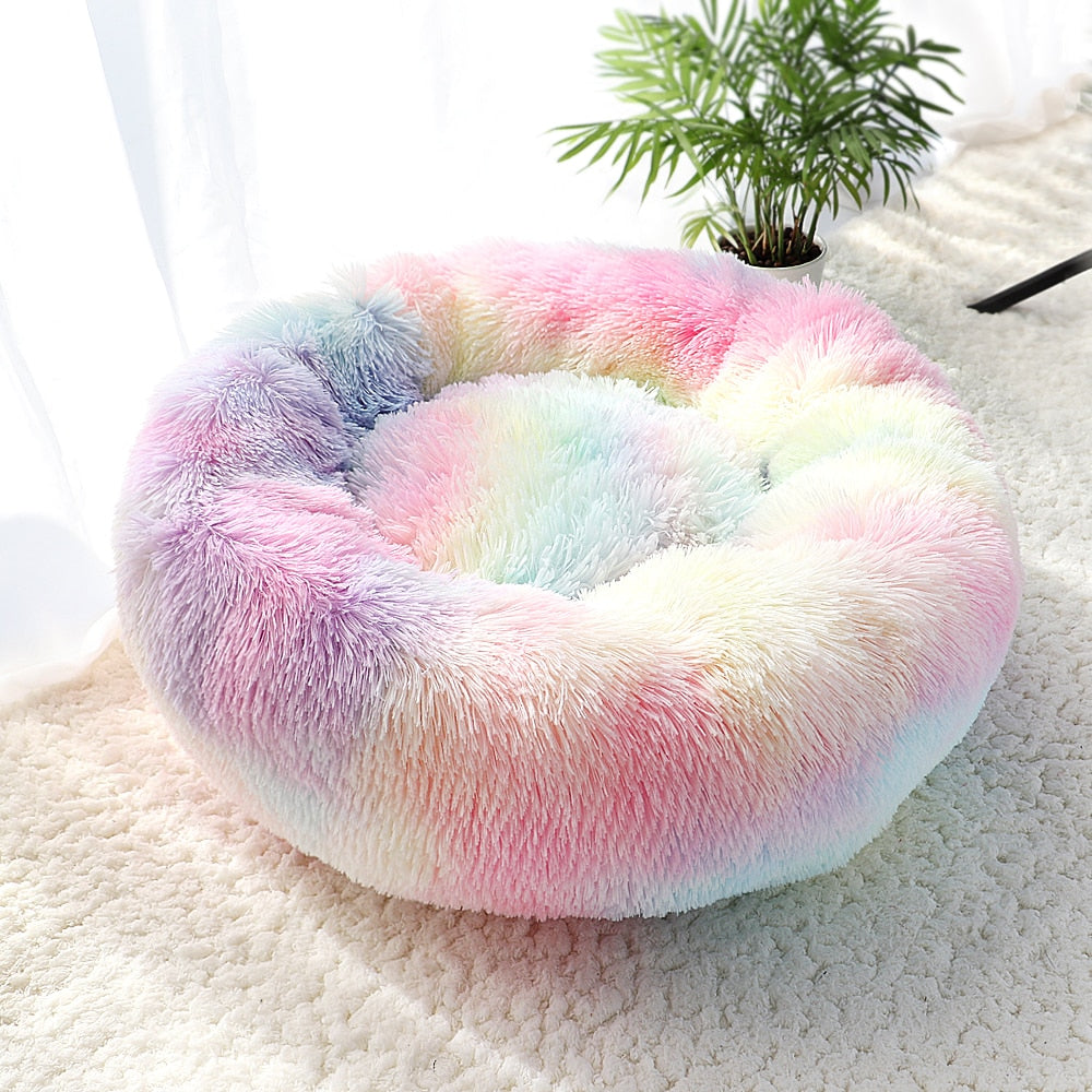 Funky and Fun round dog bed. Plush and comfortable for your pet or puppy