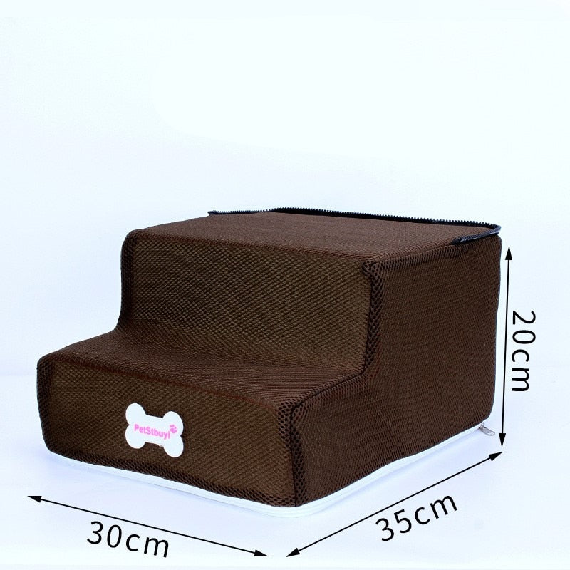 Perfect Little Dog House Dog Stairs.  3 Steps Stairs make for a wonderful Pet Ramp Ladder Anti-slip Removable Dogs Bed Stairs Pet Supplies