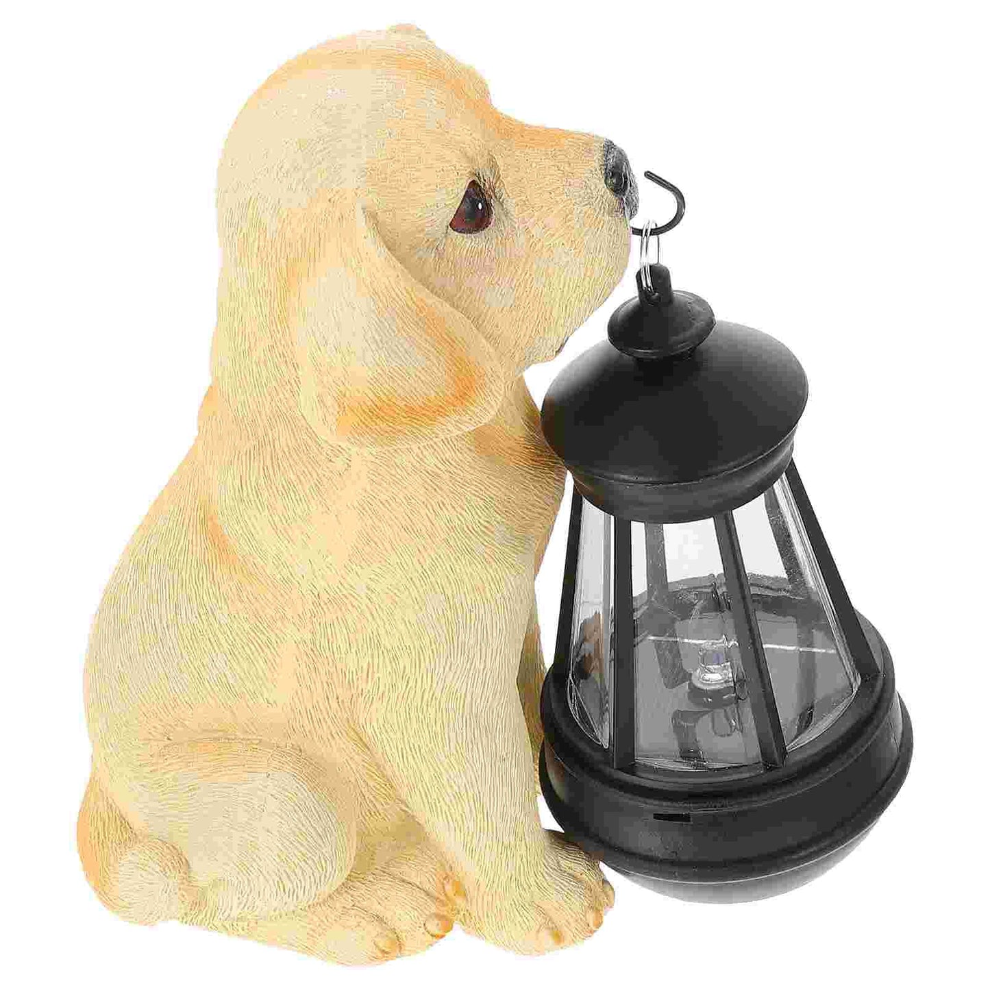 Solar Statue Dog Lantern Lights Decor Patio Retro Light Outdoor Table Lamp Decorative Garden Powered Lamps Pathway Up Dog Led