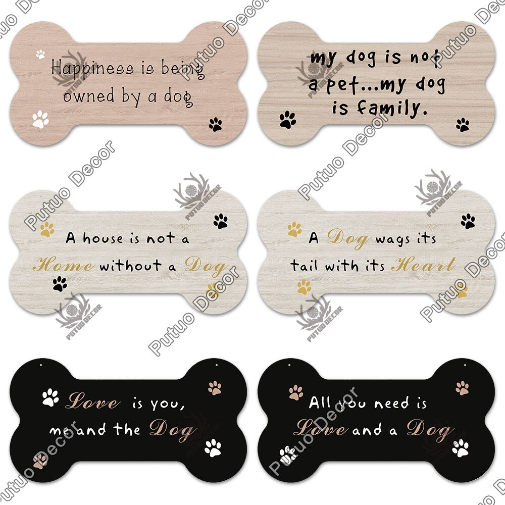 Bone Sign Dog Plaque for home decoration. Puppy, dog, fun for your house.