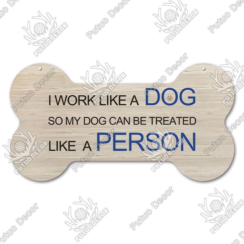 Bone Sign Dog Plaque for home decoration. Puppy, dog, fun for your house.