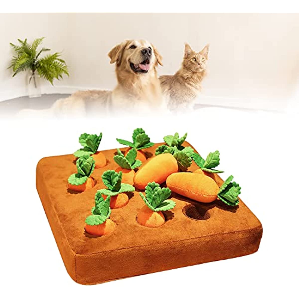 ATUBAN Snuffle Mat and cool sniffling toy. Enrichment products are designed to slow your dog done and keep them busy.