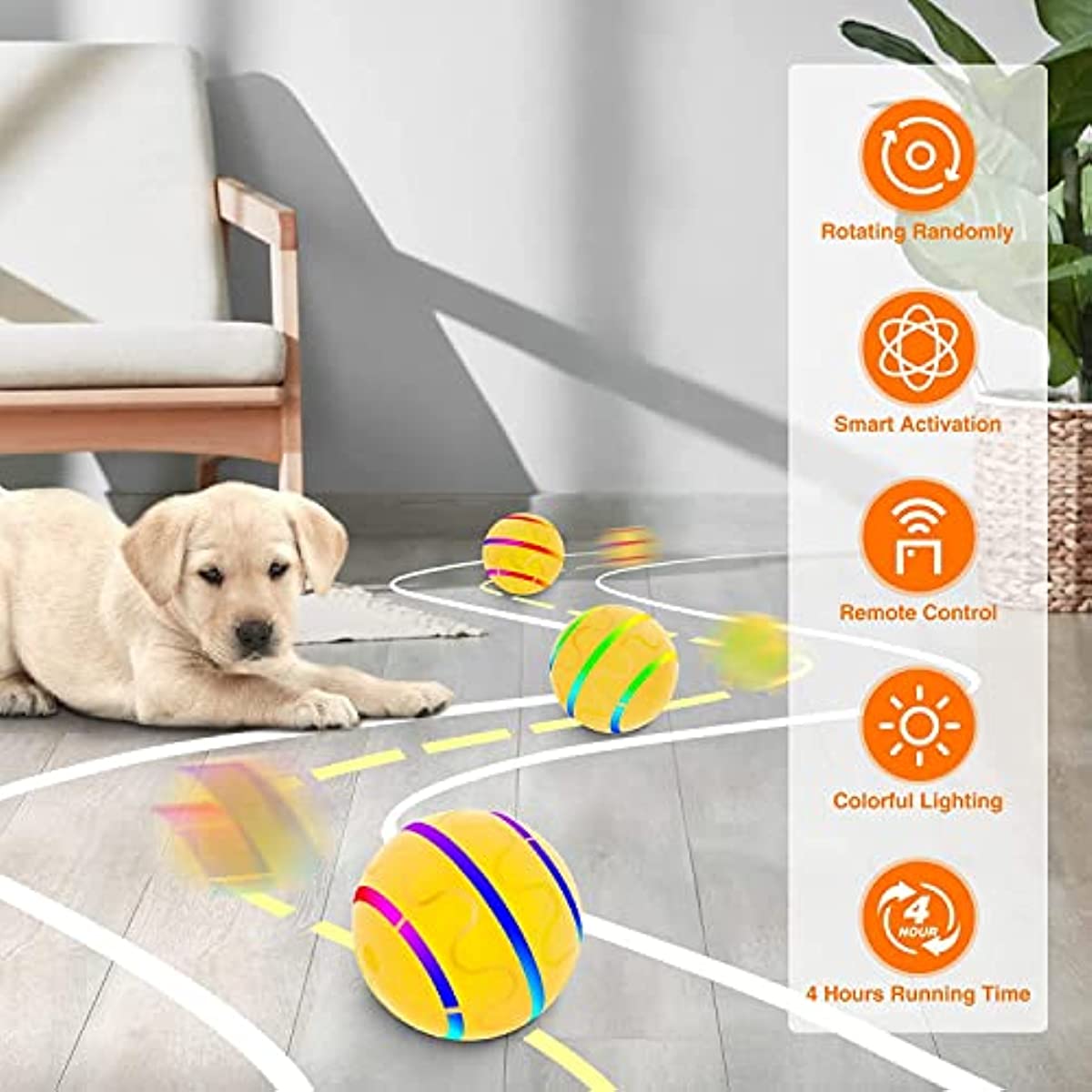 Remote Control Dog Ball. Your dog will love it.  Peppy Pet Ball for Dogs, Aggressive Chewers. Automatic, Interactive, Rolling & Shaking Pet Gift.