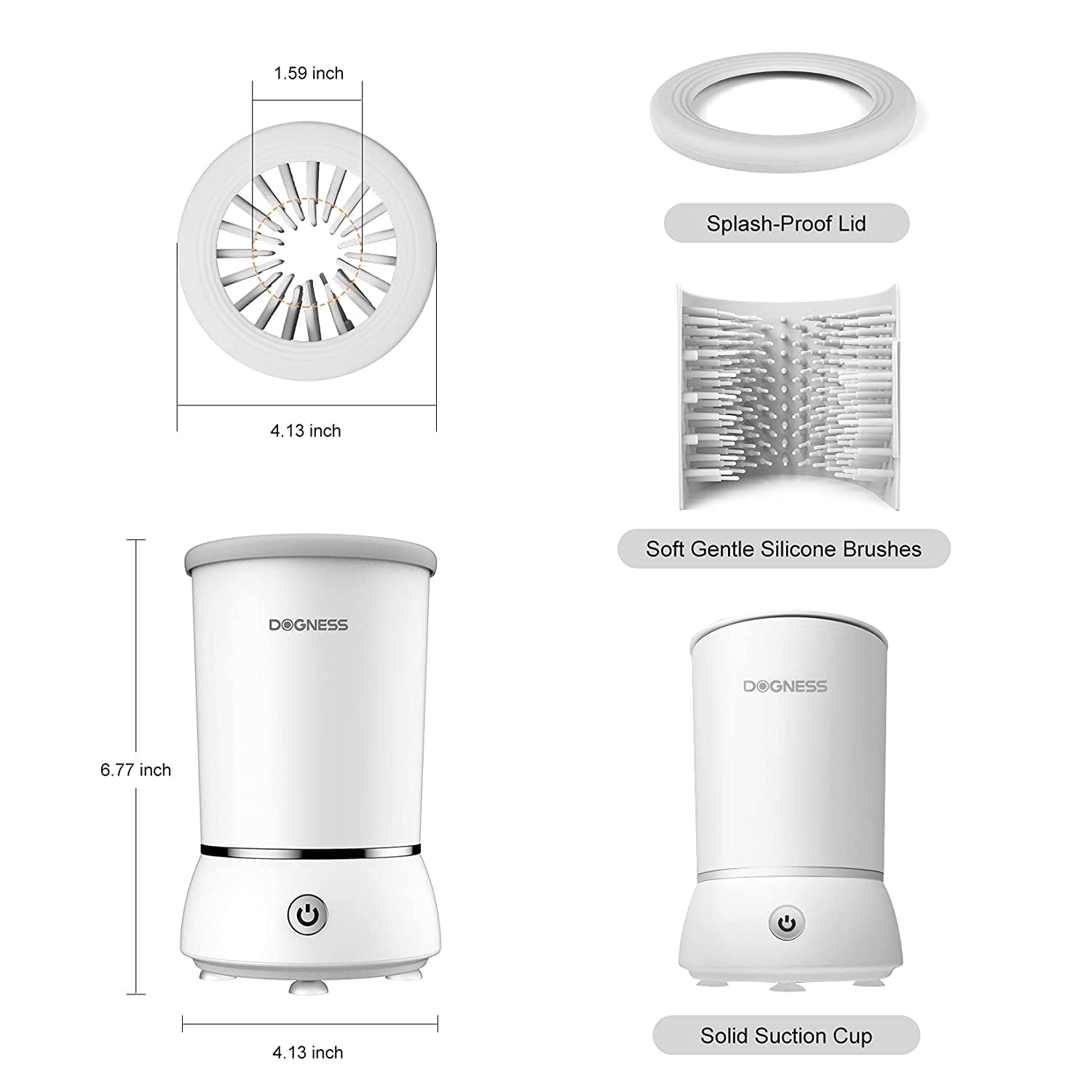 Automatic Dog Paw Cleaner, Dog Paw Washer for Small and Medium-Sized Dog, Paw Cleaner for Dogs and Cats (White)