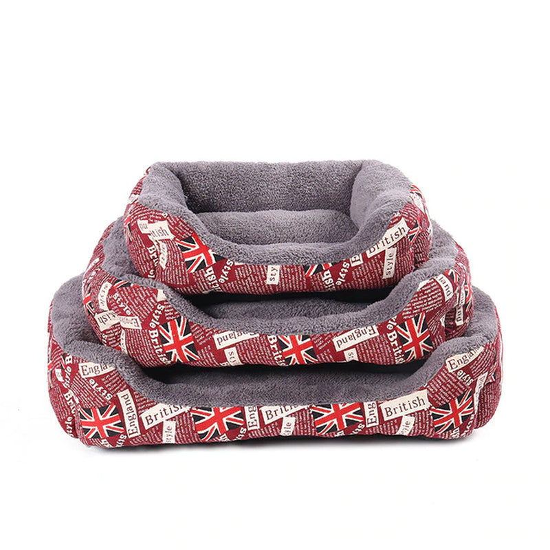(S-L) Small Pet Cat Dog Bed Warm Cozy Dog House Soft Fleece Nest Dog Basket Mat Autumn Winter Waterproof Kennel Puppy Bed