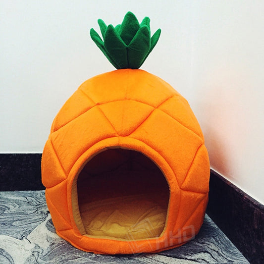 Creative Kennel  Nest Teddy dog Fruit Banana Strawberry Pineapple watermelon cotton bed warm pet Products Foldable Dog house