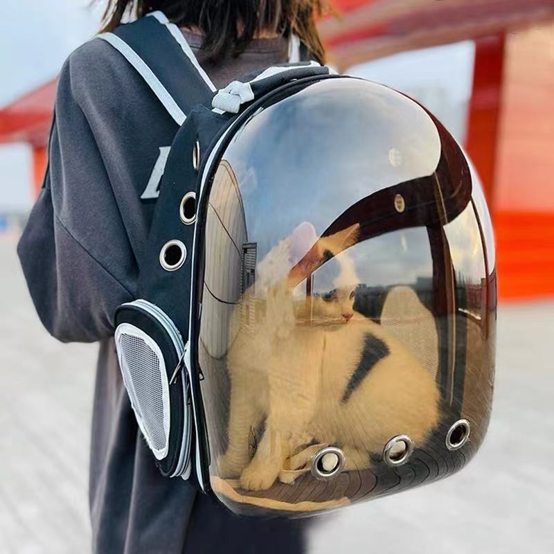 Small dog Carrier Pet Supplies Cat Bag Space Capsule Backpack Going Out Portable Pet Bag Cat Transparent Backpack Dog Pack Cat