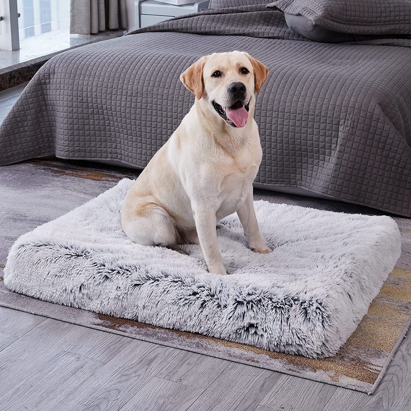 Long Plush Dog Bed Pet Blanket Soft Fleece Cushion. Puppy Chihuahua Sofa Mat Pad For Small Large Dogs Warm Beds Ladder Sofa